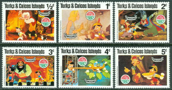 Turks & Caicos Islands - M  504-509 Disney - Pinocchio, 6 ol **