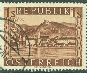 Österrike – M  767 Landskap, Dürnstein, 1 S stpl