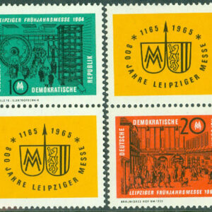 DDR – M 1012-1013 Vårmässa i Leipzig 1965, 2 par kpl **