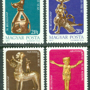 Ungern – M 3209-3212A Frimärkets Dag 1977. Konstskatter, 4 kpl **/*