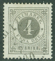 F   42 Ringtyp posthorn, 4 öre stpl