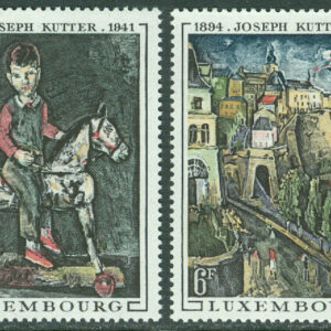 Luxemburg – M  790-791 Målningar av Joseph Kutter (1894-1941), konstnär. 2 kpl **