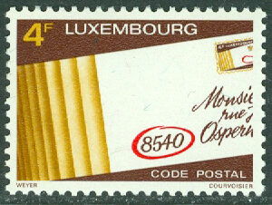 Luxemburg – M 1014 Införande av postnummer, 1 kpl **