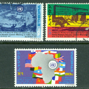 Etiopien – M  723-725 FN:s säkerhetsrådskonferens i Addis Abeba, 3 kpl stpl/**
