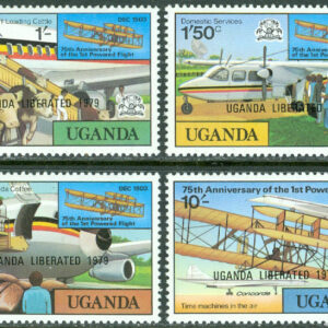 Uganda – M  191-194 75-årsdagen av bröderna Wrights första motorflyg, 4 kpl **