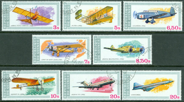 Guinea - M  850-857 Flygets historia, 8 kpl stpl