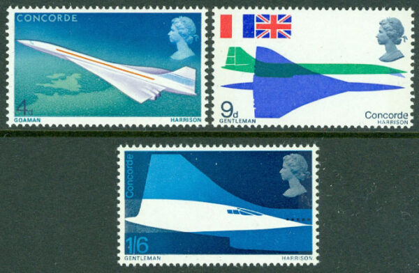 England - M  504-506 Första flygningningen med Concorde 1969, 3 kpl **
