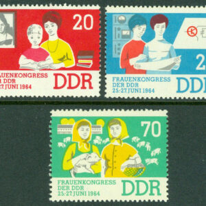 DDR – M 1030-1032 DDR:s kvinnokongress, 3 kpl **