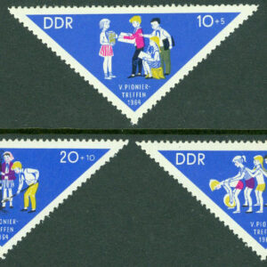 DDR – M 1045-1047 Pionjärmöte, Chemnitz, 3 kpl **