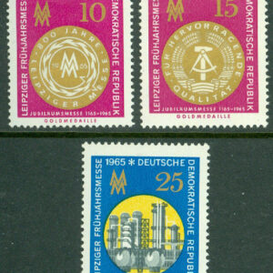 DDR – M 1090-1092 Leipzigs vårmässa 1965, 3 kpl **