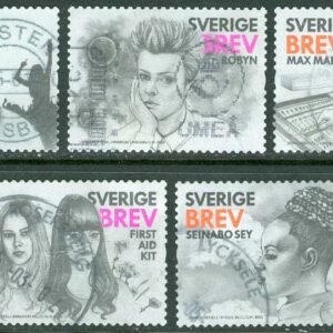F 3035-3039 Svensk popexport, 5 kpl stpl