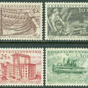 Tjeckoslovakien – M  949-952 Femårsplaner, 4 ol **