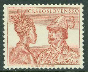 Tjeckoslovakien – M   707 Emil Holub (1847-1902), tjeckisk afrikaforskare, 3.00 Kc **