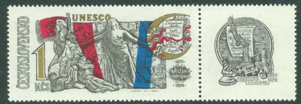 Tjeckoslovakien - M 1992 Pariserkommunen 100 år, 1 kpl + Zf **