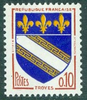 Frankrike – M 1420 y Stadsvapen Troyes, 1 kpl **