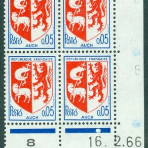 Frankrike – M 1534 Stadsvapen Auch, hörnfyrblock **