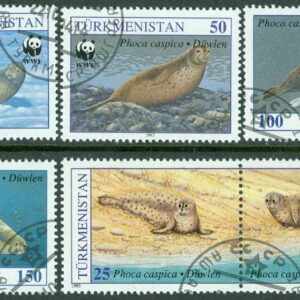Turkmenistan – M   30-35 Sälar – Naturskydd – WWF, 4 + par kpl stpl