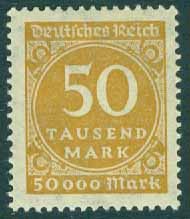 Deutsches Reich – M  275 Siffror i ring, 50 tausend **