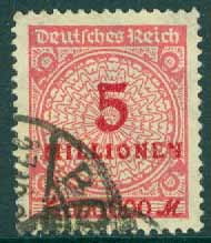 Deutsches Reich – M  317 A Siffertyp 5 Mio M stpl
