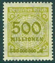 Deutsches Reich – M  324 A Siffertyp, 500 Mio **