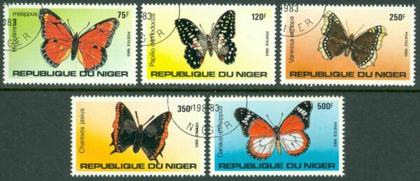 Niger - M  867-871 Fjärilar, 5 kpl stpl