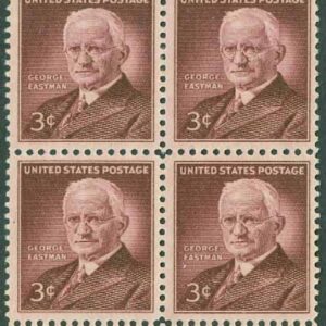 USA – M  678 G. Eastman (1854-1932), uppfinnare och industriman, 4-block kpl **