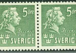 Sverige – F  324BC Bellman 5 öre. 3+4-sid par **