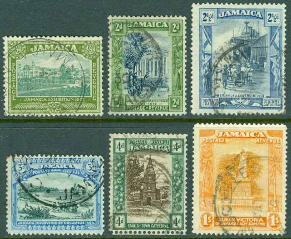 Jamaica - M   88, 90-94 Landsmotiv, 6 ol stpl