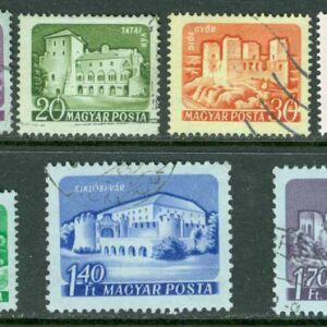 Ungern – M 1703-1709 Slott och borgar på tonat papper, 7 kpl stpl