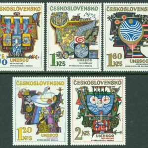 Tjeckoslovakien – M 2195-2199 UNESCO´s hydrologiska årtionde, 5 kpl **