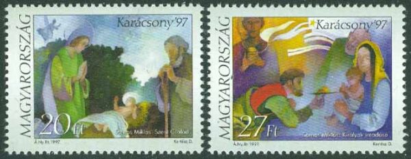 Ungern - M 4471-4472 Jul 1997, den heliga familjen, 2 kpl */** fl.