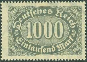 Deutsches Reich – M  252 Siffror i oval, 1000 M **
