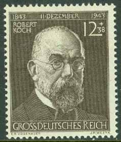 Deutsches Reich – M  864 Prof. Dr. R. Koch (1843-1910), läkare, bakteriolog. Nobelpristagare 1905, 1 kpl **