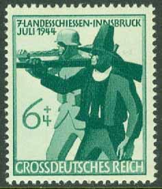 Deutsches Reich – M  897 Tyrolska landsskyttet, 6 + 4 Pf **