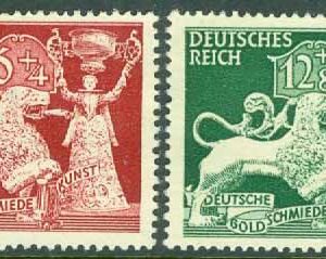 Deutsches Reich – M  816-817 Tyska Sällskapet för guldsmedskonst 10 år, 2 kpl ost ug