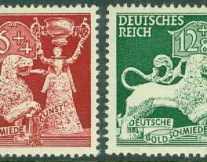 Deutsches Reich – M  816-817 Tyska Sällskapet för guldsmedskonst 10 år, 2 kpl */**