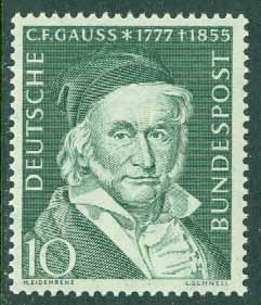 Tyskland – M  204 C F Gauss, matematiker, astronom, fysiker, 1 kpl *