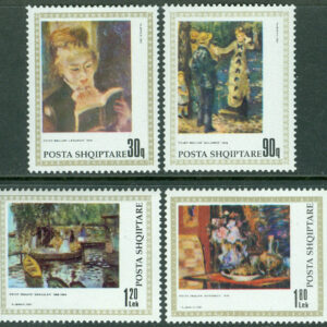 Albanien – M 2466-2469 Målningar av Pierre-Auguste Renoir (1841–1919), fransk konstnär, 4 kpl **