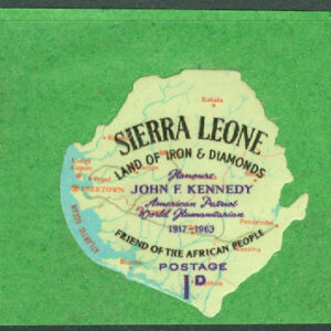 Sierra Leone – M  265 John F. Kennedys död, kartbild, 1 P **
