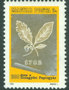 Ungern – M 3564 A Pappersfabriken Diósgyör 200 år, 1 kpl **