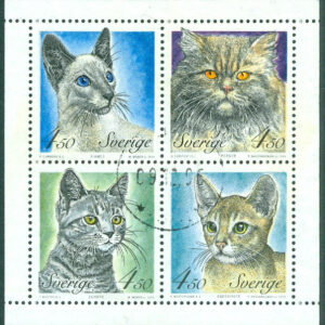 F 1829-1832 HBL Katter, häftesblock kpl stpl 09.12.96