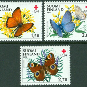 Finland – F 1111-1112 Röda Korset 1990 – Fjärilar II, 3 kpl **