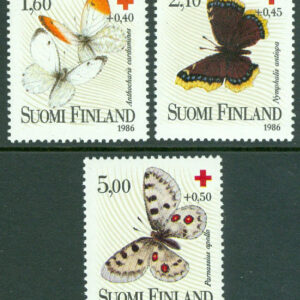 Finland – F  994-996 Röda Korset 1986 – Fjärilar I, 3 kpl **