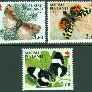 Finland – F 1172-1174 Röda Korset 1992 – Fjärilar III – Blindskrift, 3 kpl **