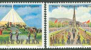 Isle of Man – M  150-151 Drottning Elisabeth II`s besök på Tynwald Hill, 2 kpl **