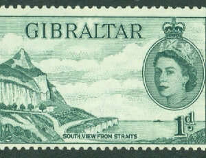 Gibraltar – M  134 Elisabeth II och Gibraltarmotiv, 1 P **