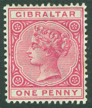 Gibraltar – M    9b Drottning Victoria, 1 P *