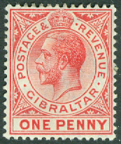 Gibraltar – M   66 Geroge V, 1 P *