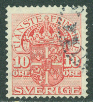 F Tj 47cz. 10 öre Tjänste litet format vm  + KPV stpl