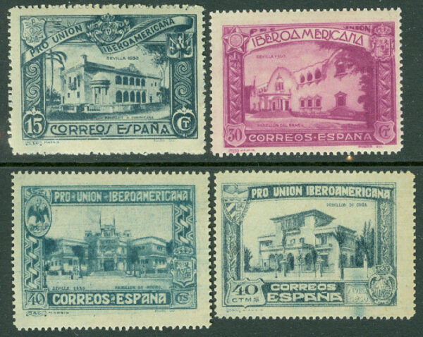 Spanien - M  541, 545-547 Stängning av den ibero-amerikanska utställningen, Sevilla (I), 4 ol '/**